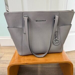 Michael Kors Light Gray Tote Bag